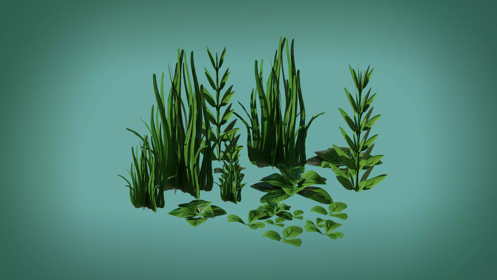 3D Stylized Grass Asset Pack Low-poly 3D model_0
