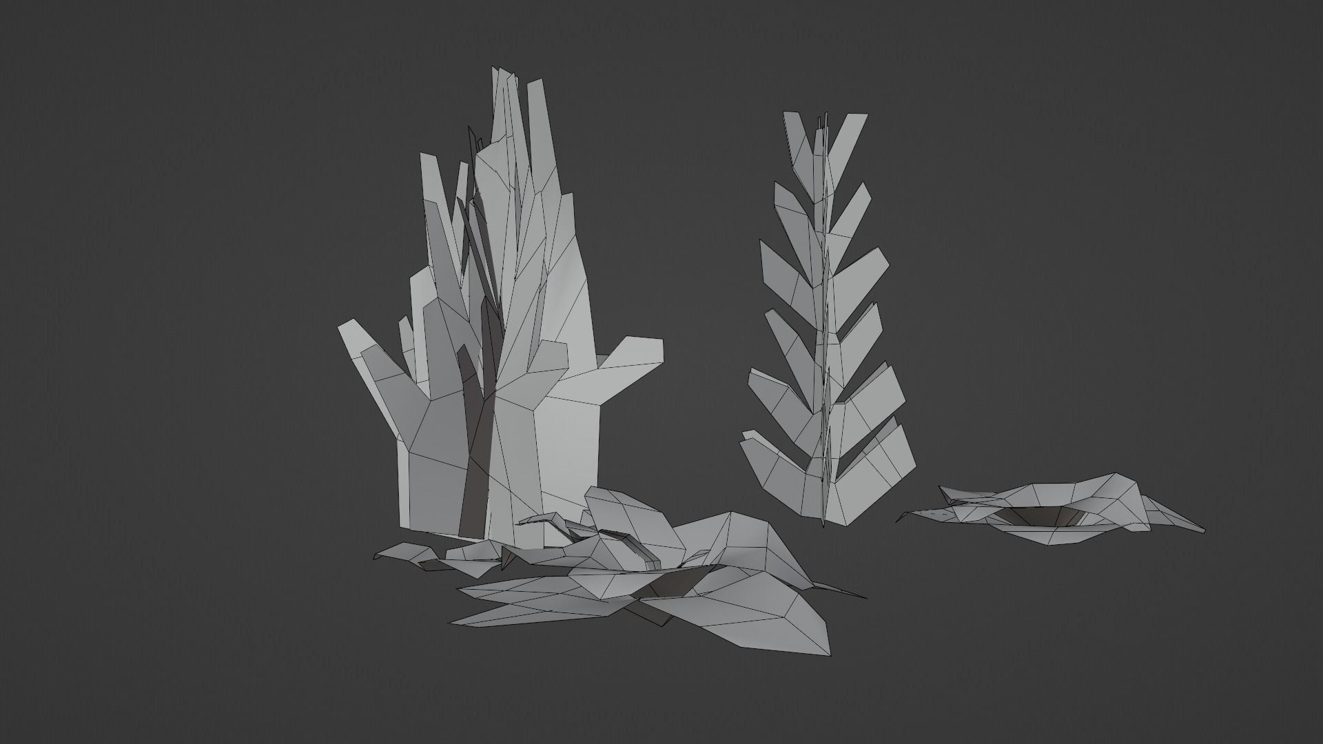 3D Stylized Grass Asset Pack Low-poly 3D model_3