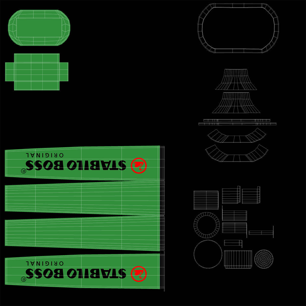 Highlighter Markers Set 9 Unique Colors 3D model_16
