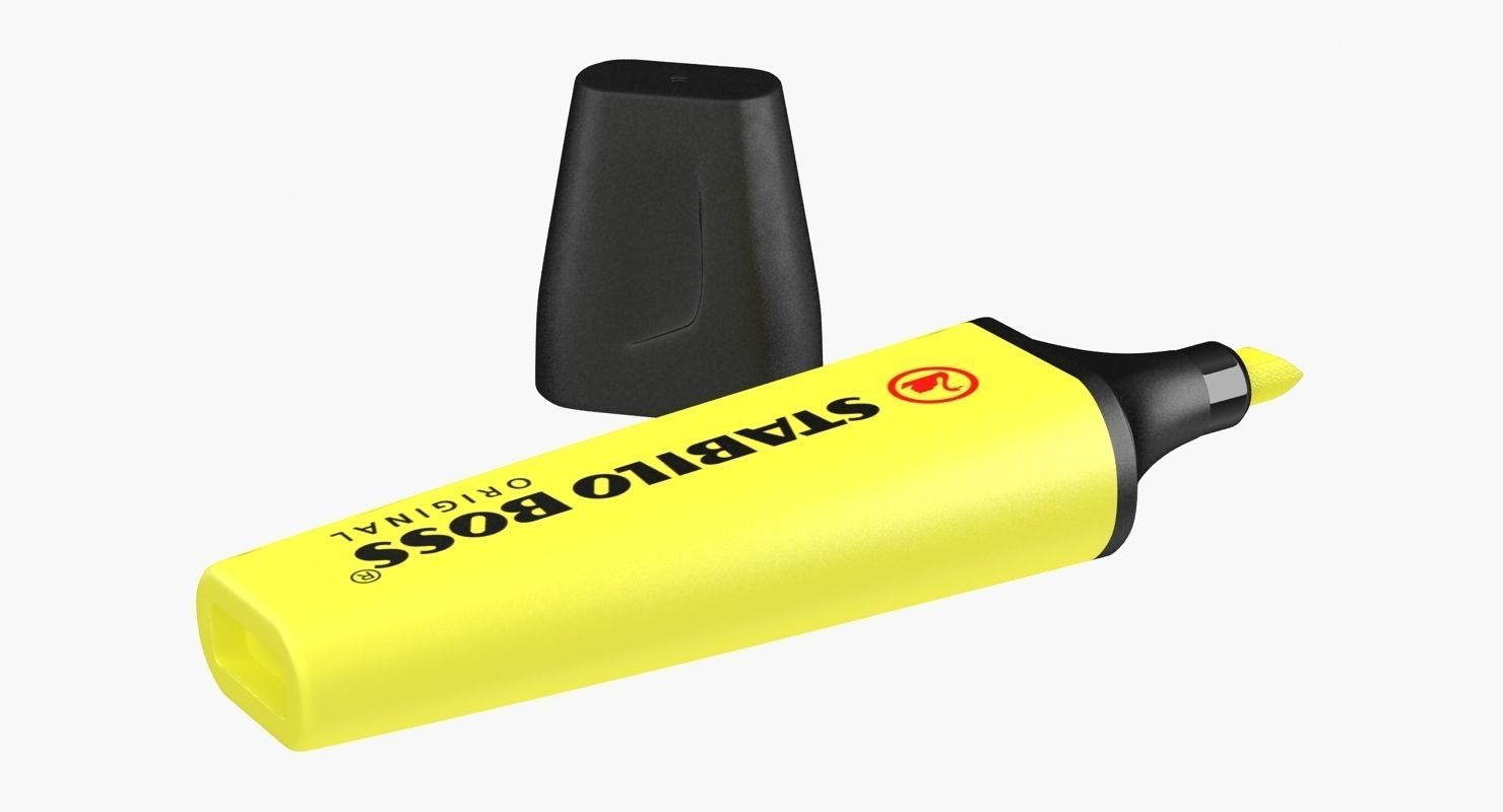 Highlighter Markers Set 9 Unique Colors 3D model_13