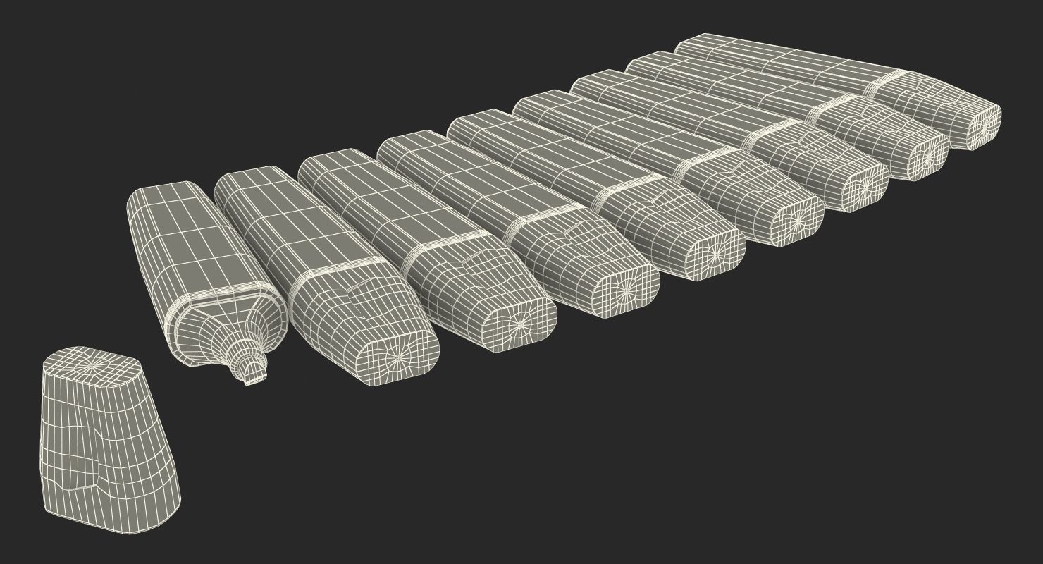 Highlighter Markers Set 9 Unique Colors 3D model_20