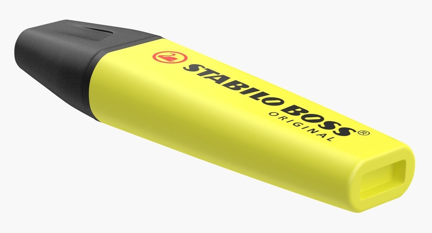 Highlighter Markers Set 9 Unique Colors 3D model_11