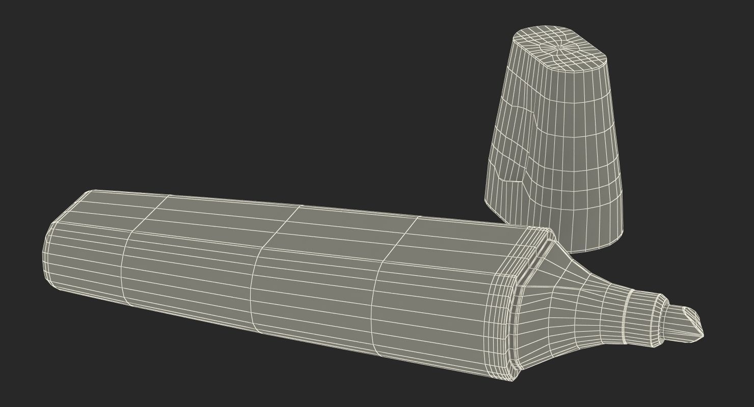 Highlighter Markers Set 9 Unique Colors 3D model_21