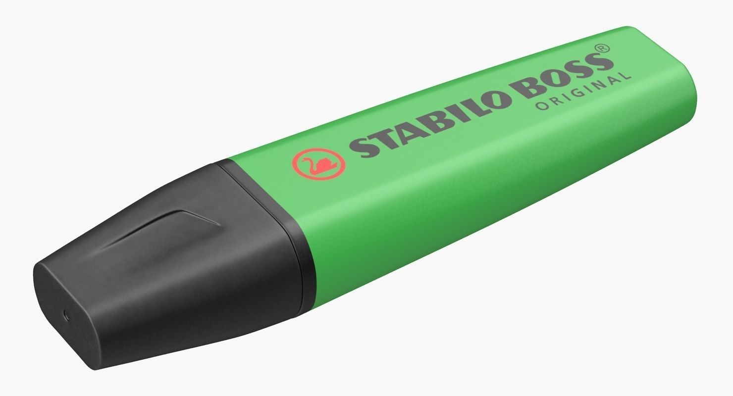 Highlighter Markers Set 9 Unique Colors 3D model_12