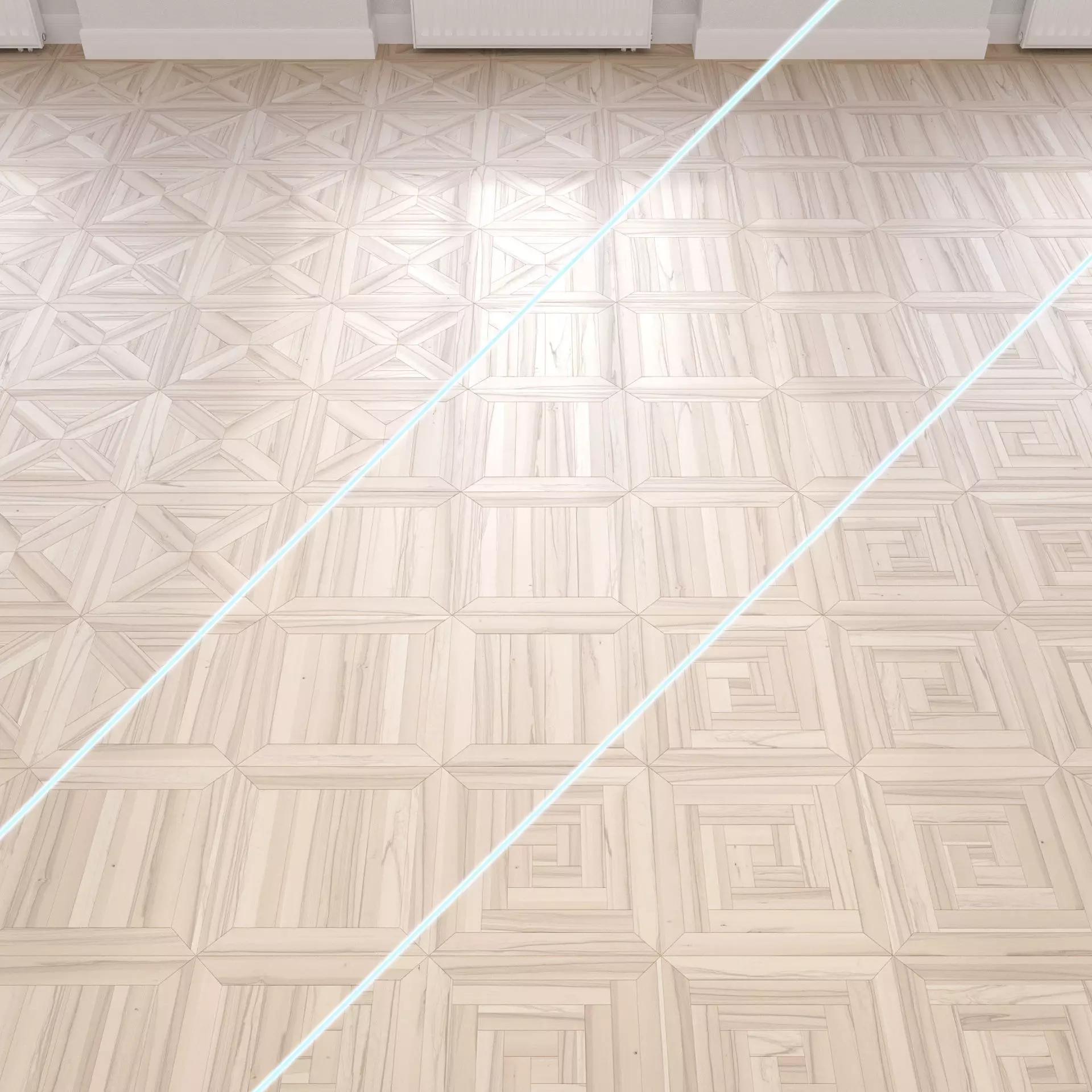 Parquet - Laminate - Wooden floor 3 in 1 Low-poly 3D model_0