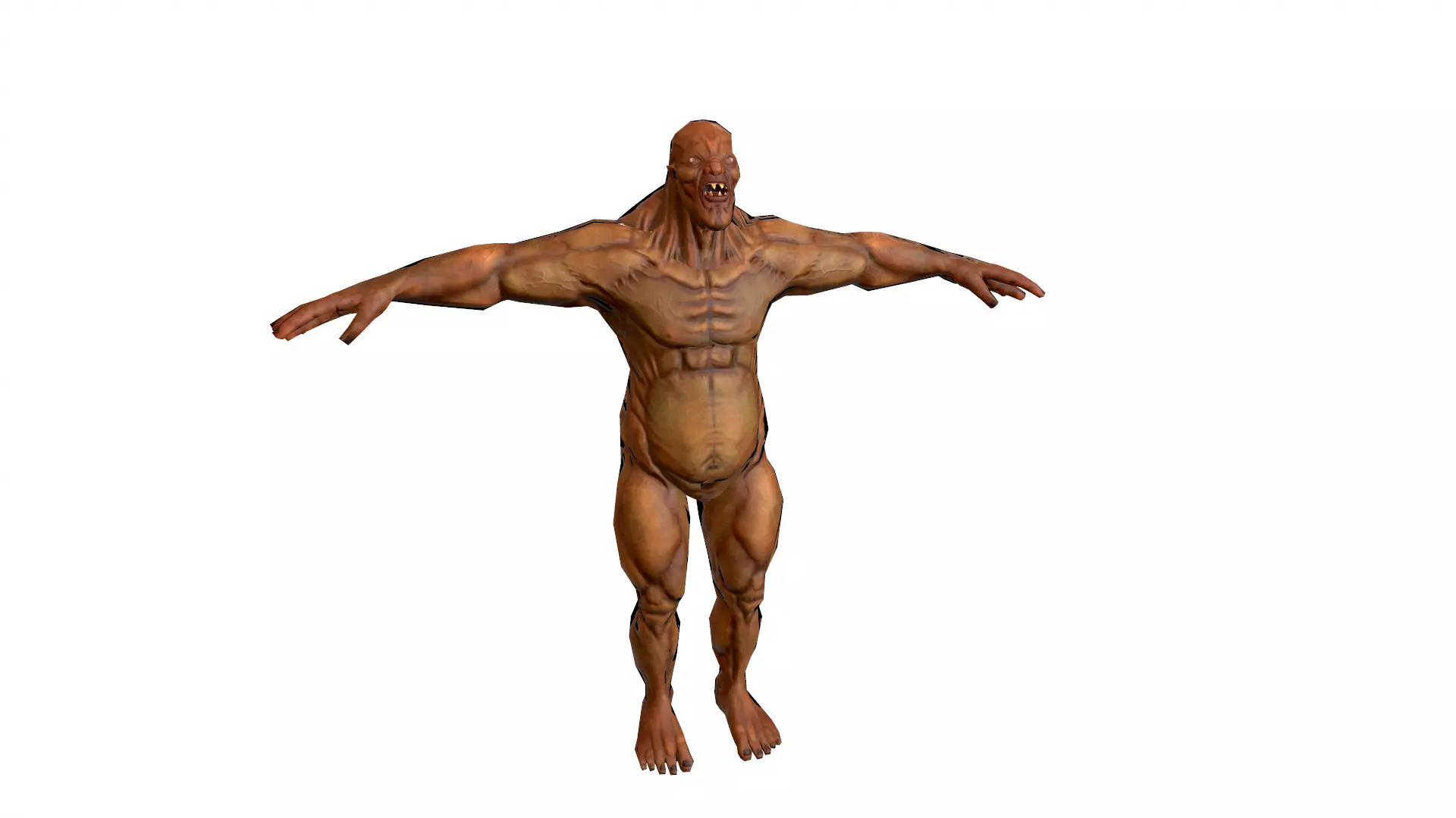 Gaint Zombie Low-poly 3D model_0