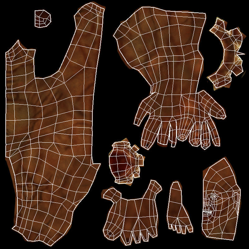 Gaint Zombie Low-poly 3D model_8