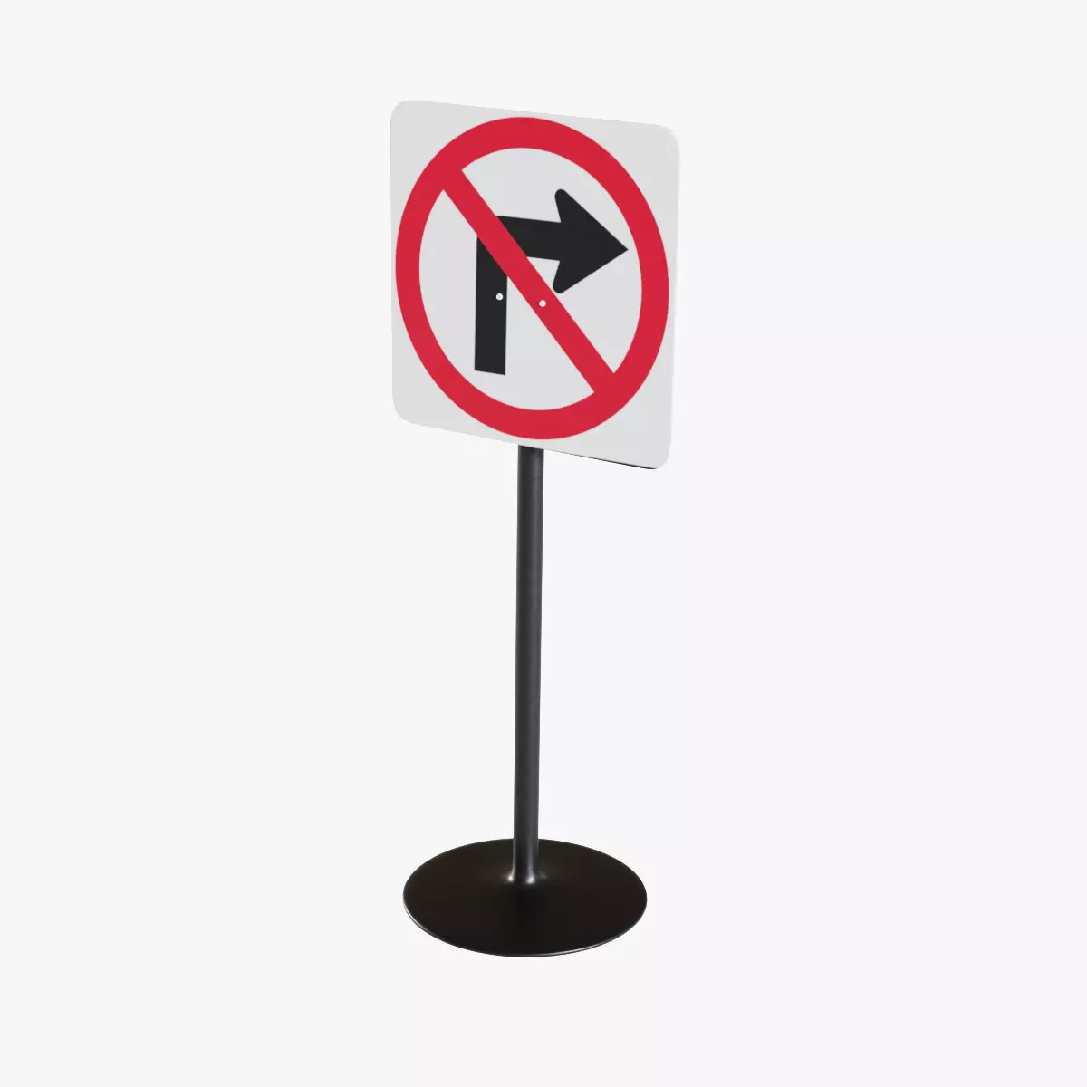 Street Sign 4 Low-poly 3D model_0