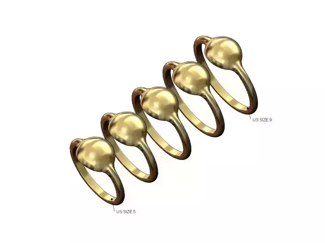 Simple hollow dome fashion ring US sizes 5to9