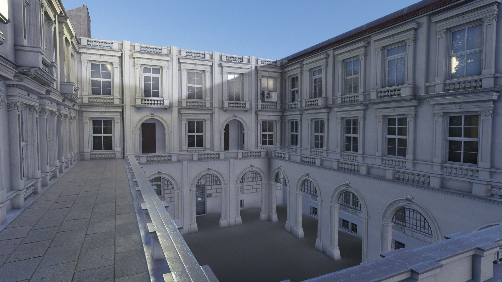 European Building 04 Low-poly 3D model_4