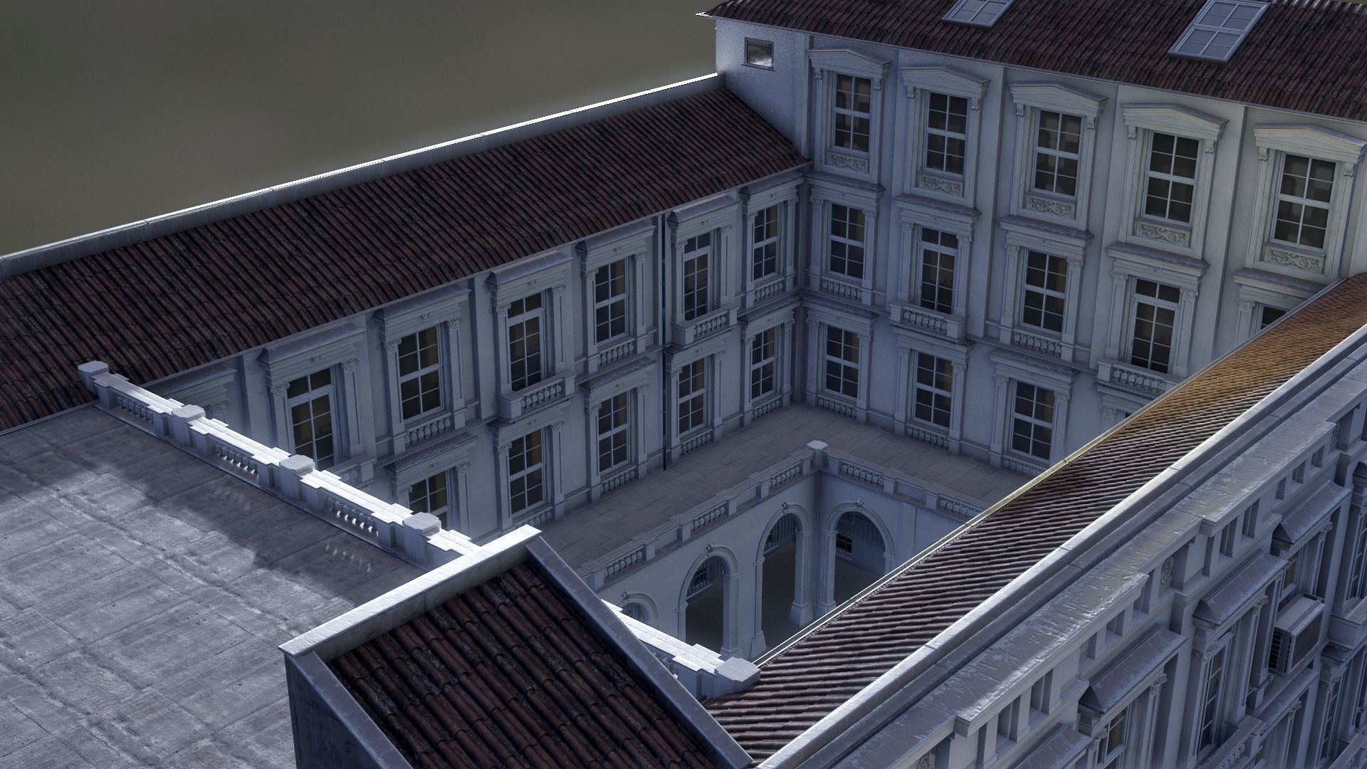 European Building 04 Low-poly 3D model_5