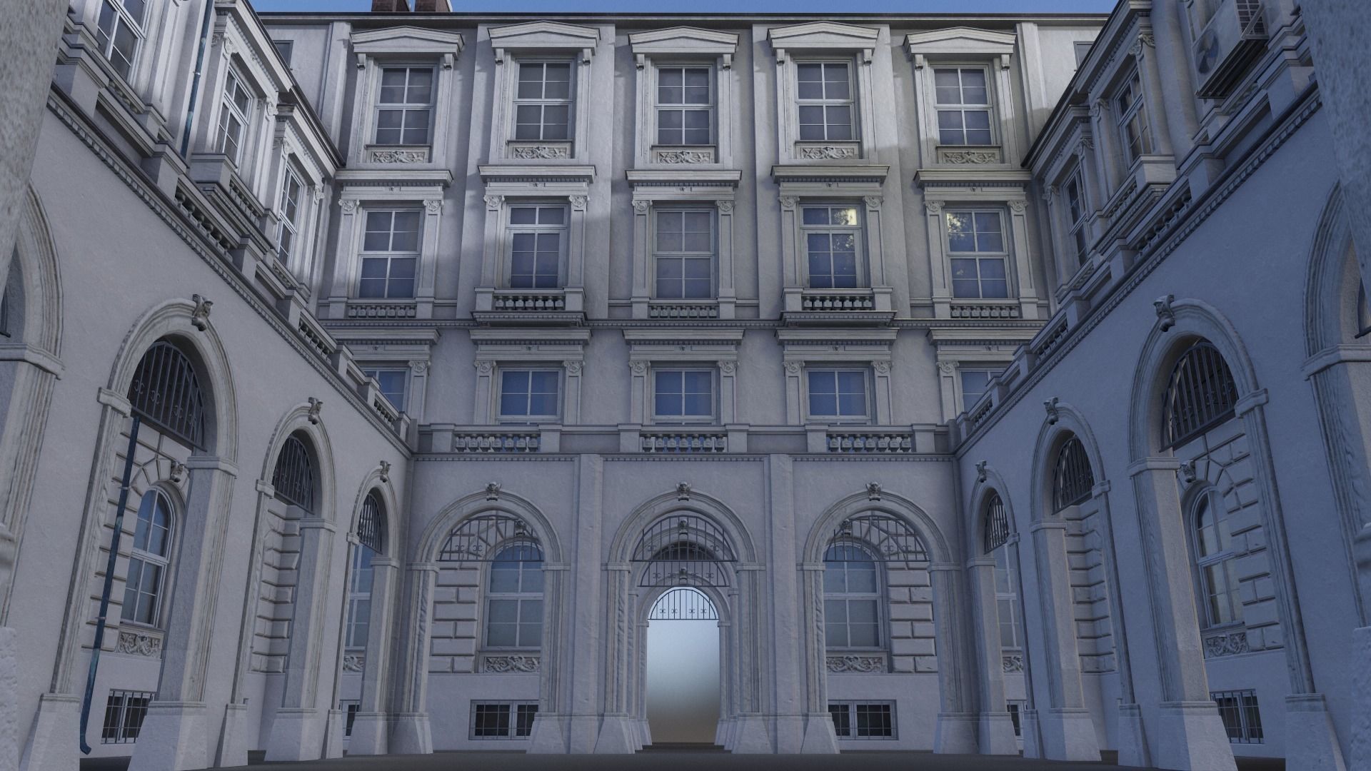 European Building 04 Low-poly 3D model_8