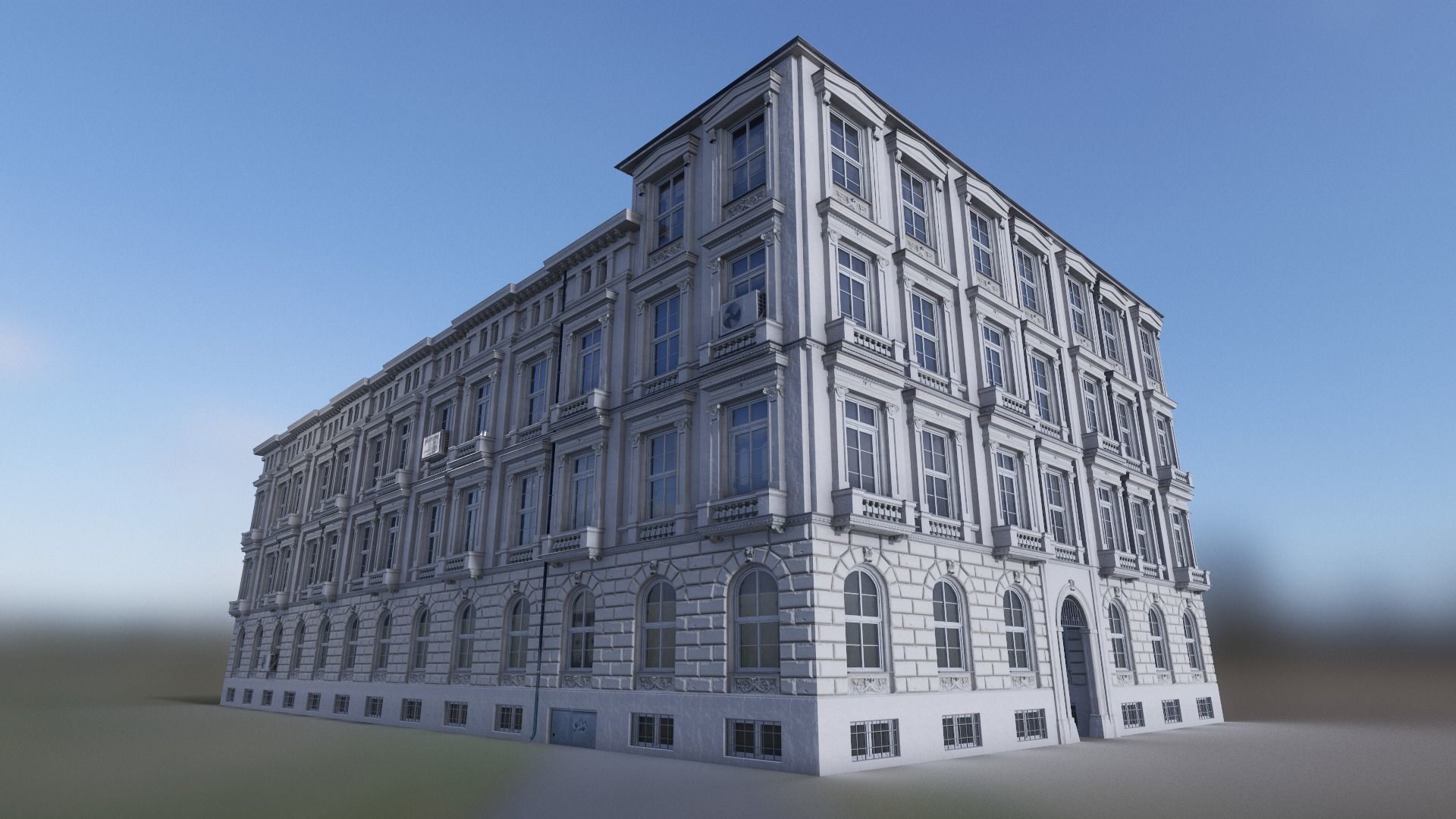 European Building 04 Low-poly 3D model_3
