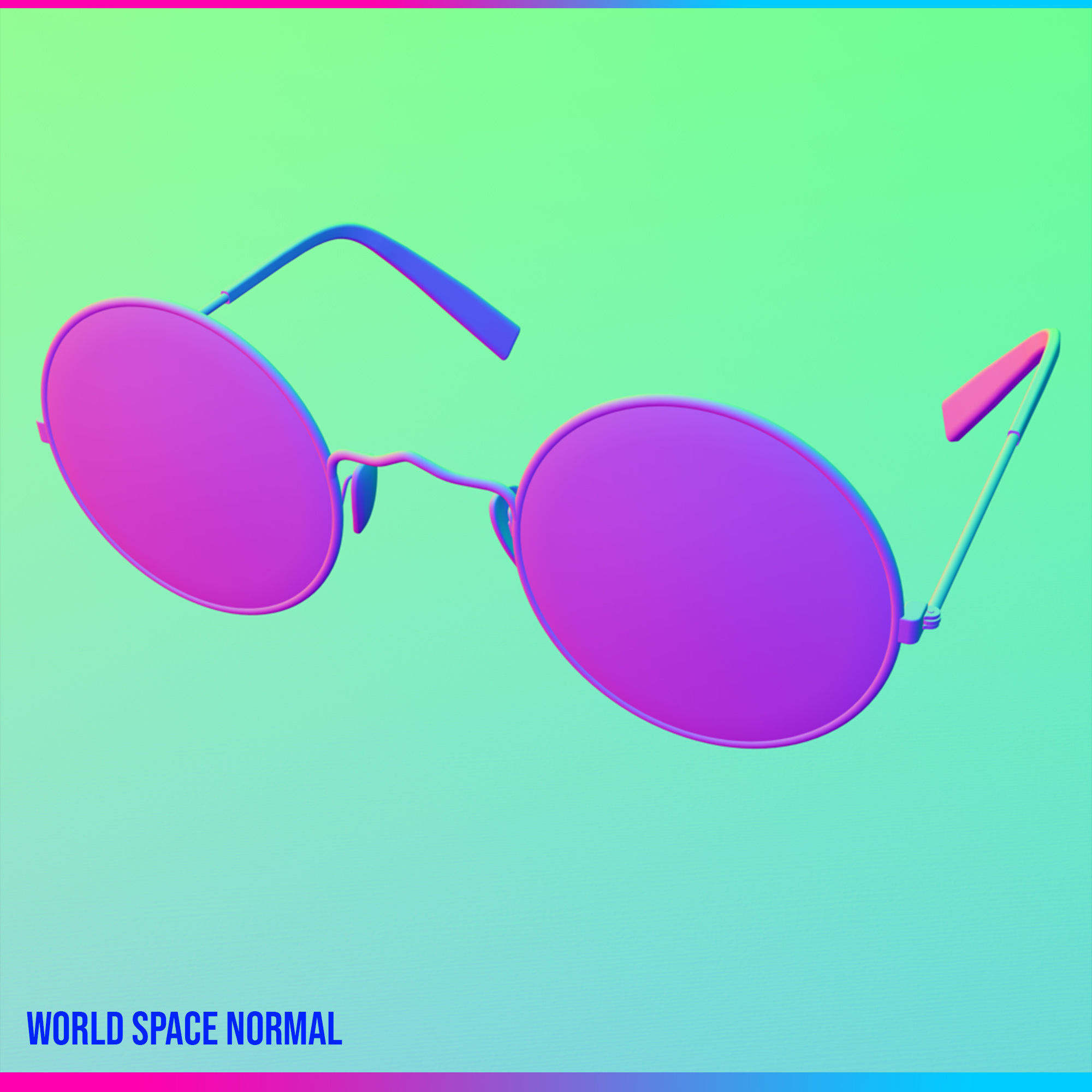 3D LUXURY CIRCULAR GLASSES - CREATED FOR 3D NFTs 3D model_7