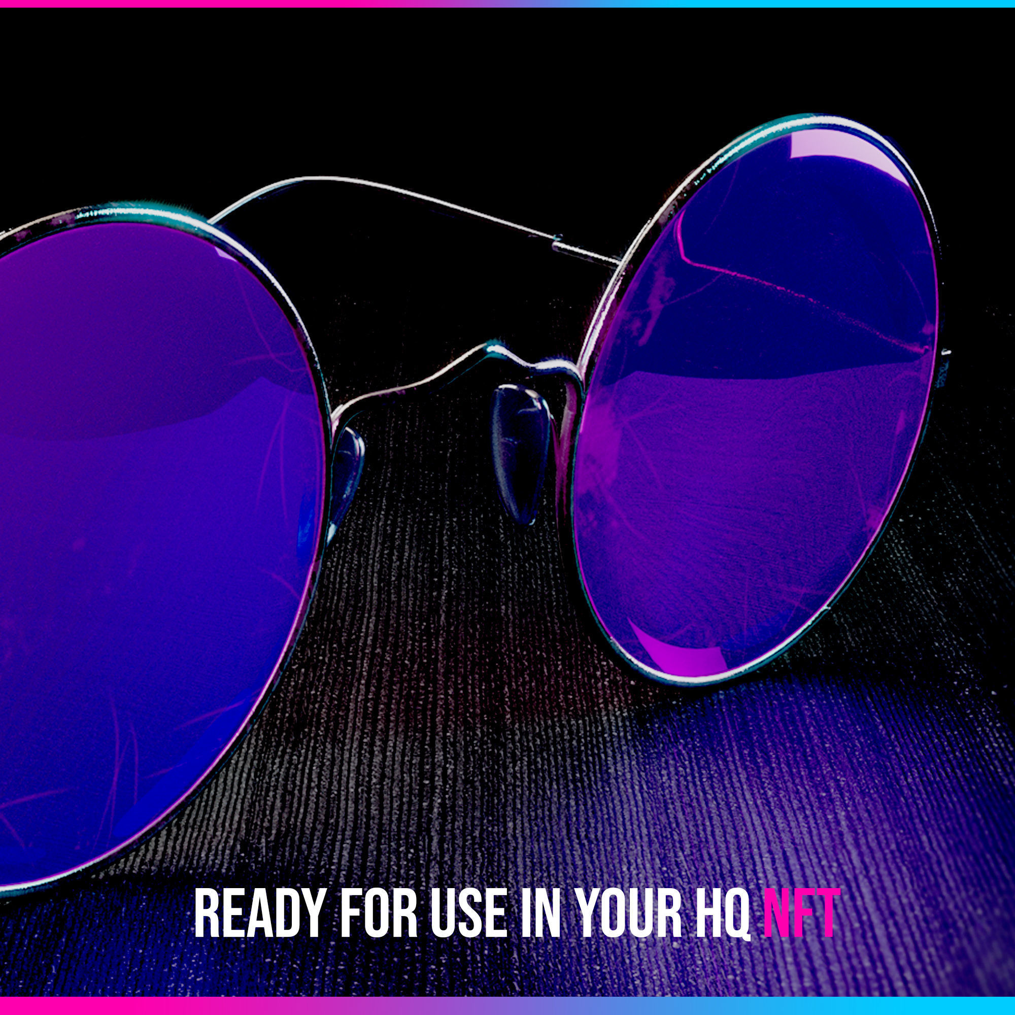 3D LUXURY CIRCULAR GLASSES - CREATED FOR 3D NFTs 3D model_3