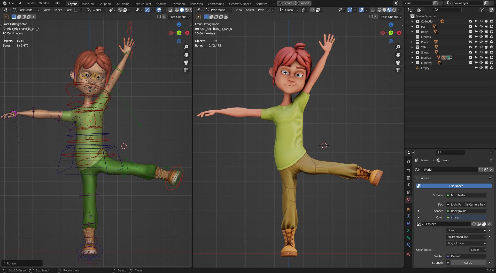 Rigged Character Boy using Blenrig 6 in Blender 3 - Rick 3D model_9