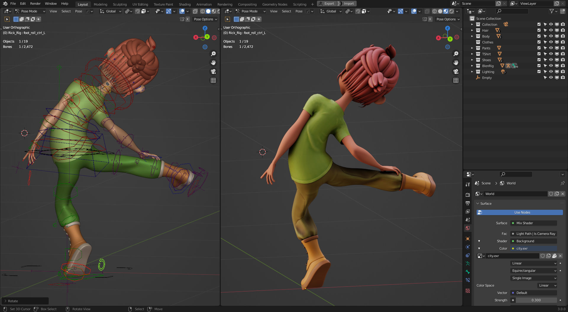 Rigged Character Boy using Blenrig 6 in Blender 3 - Rick 3D model_6