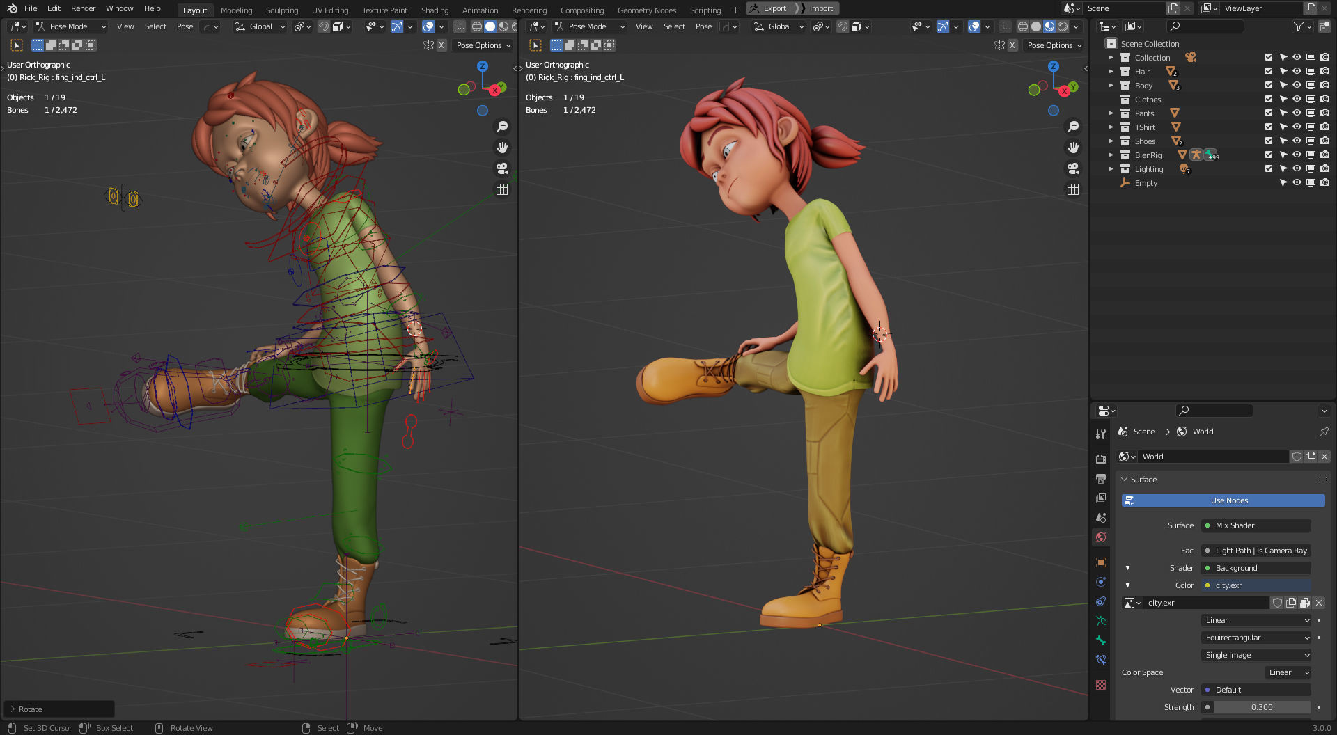 Rigged Character Boy using Blenrig 6 in Blender 3 - Rick 3D model_4