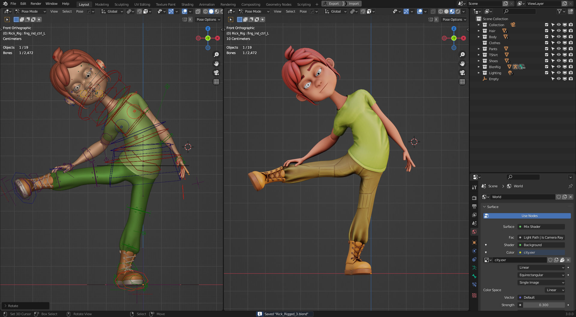Rigged Character Boy using Blenrig 6 in Blender 3 - Rick 3D model_8