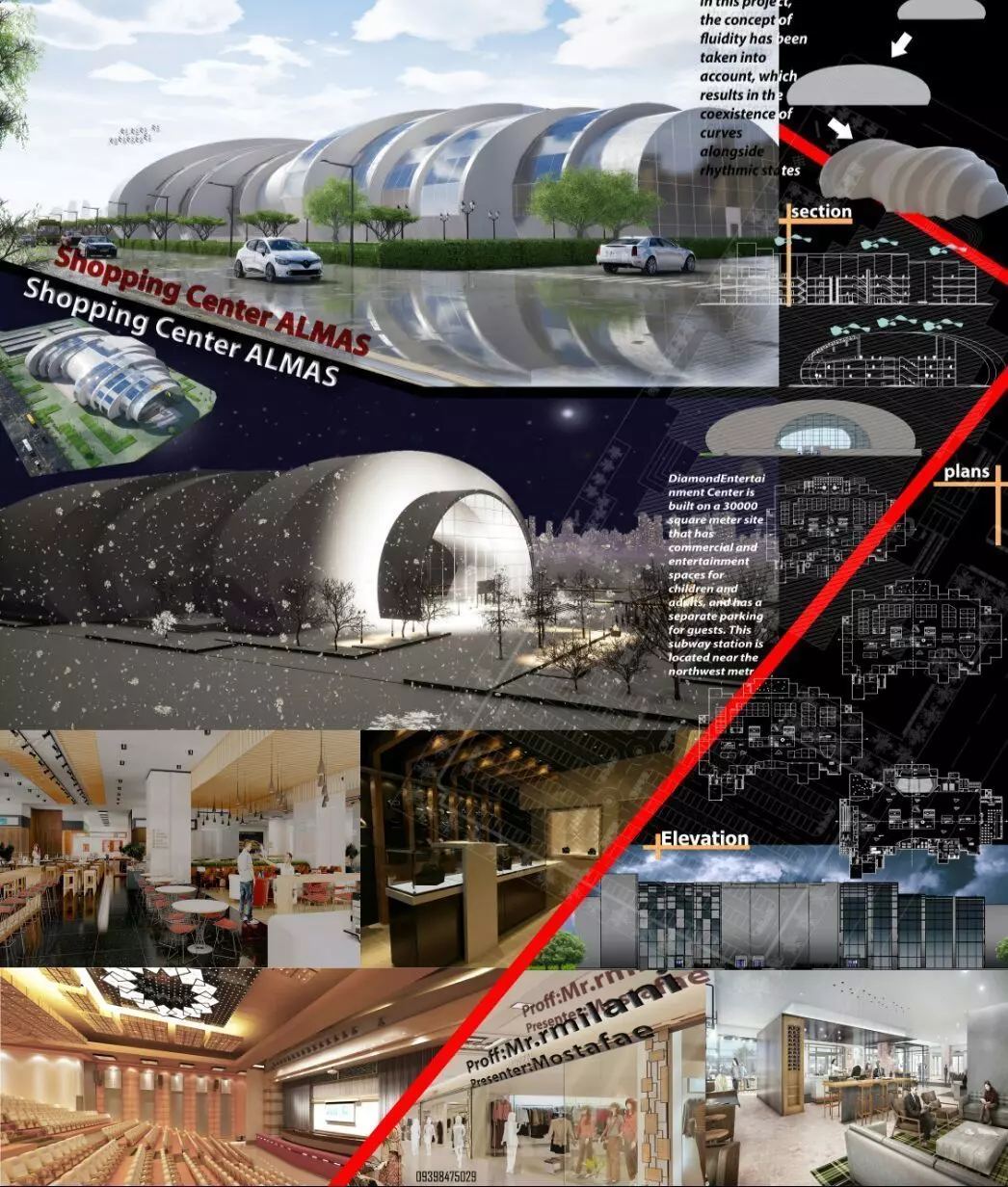 Commercial and entertainment complex project 3D model