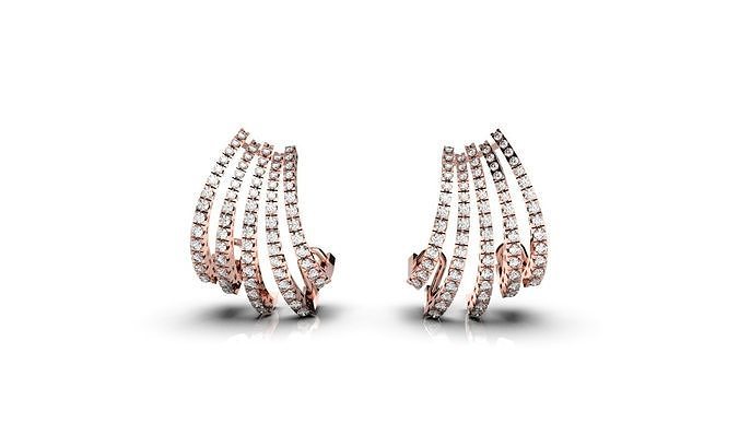 High jewelry earrings 3D model