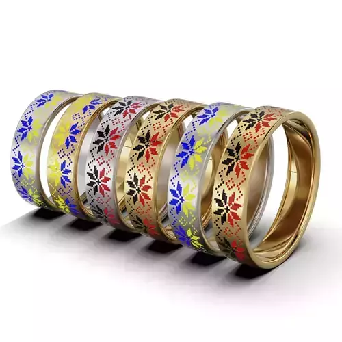 Ring with a pattern of Ukrainian Vyshyvanka All Size ring 