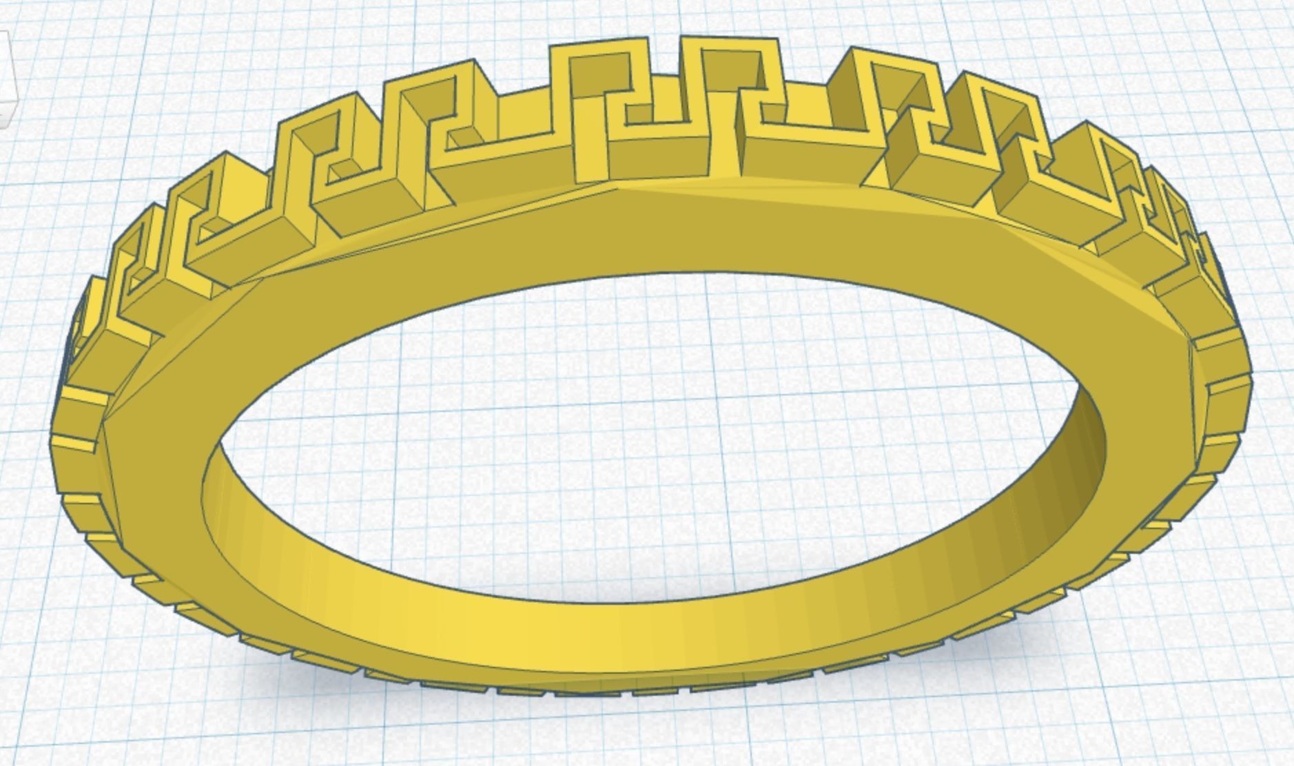 Geometric pattern ring stl 3D print model_8