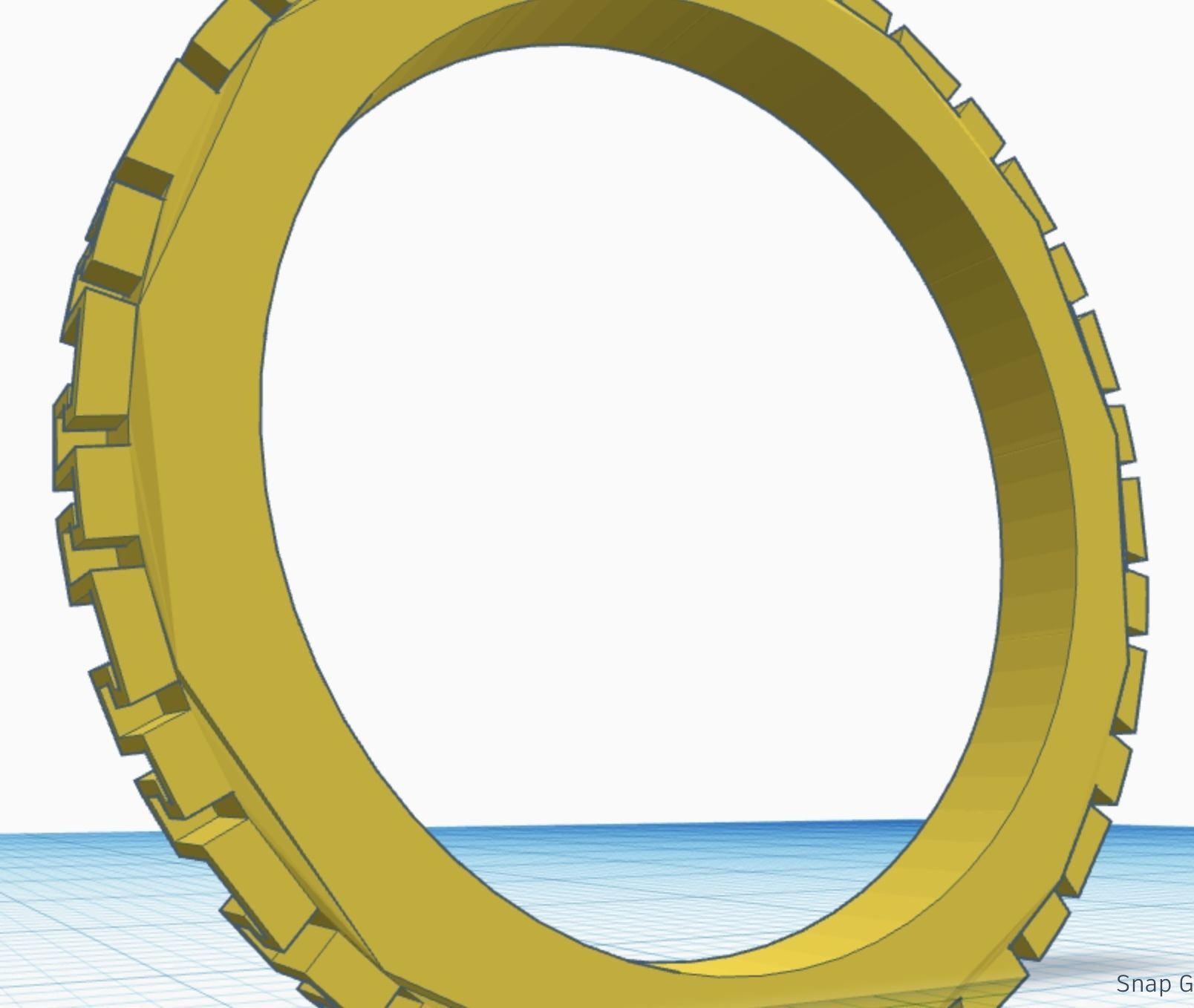 Geometric pattern ring stl 3D print model_7