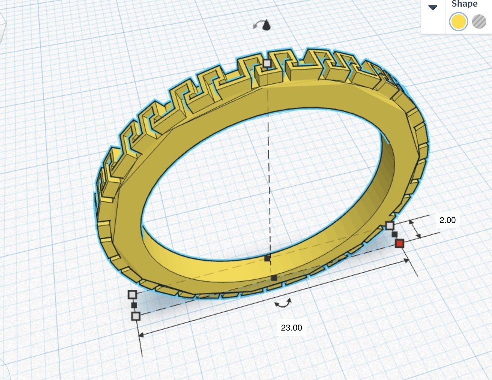 Geometric pattern ring stl 3D print model_10