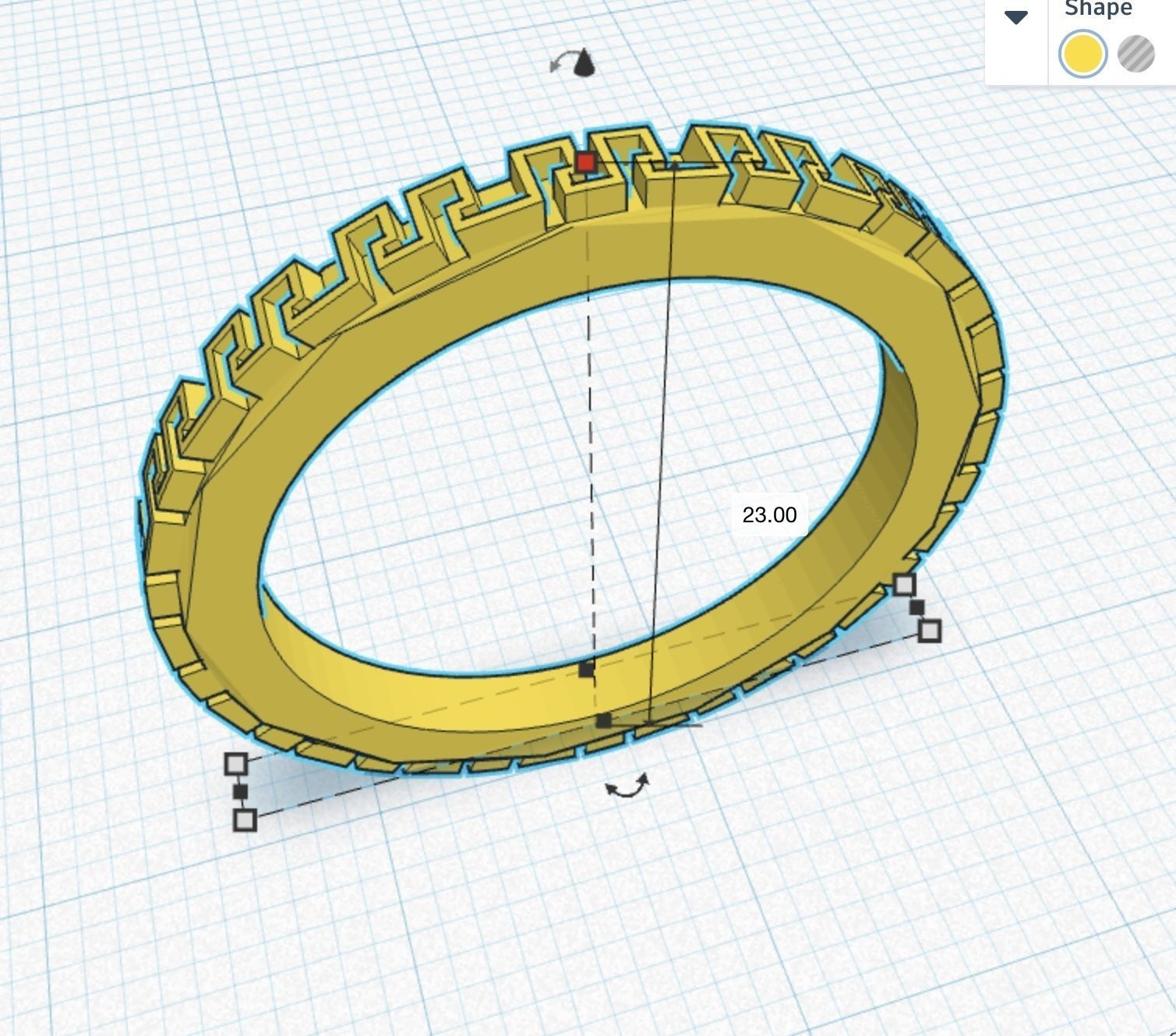 Geometric pattern ring stl 3D print model_3