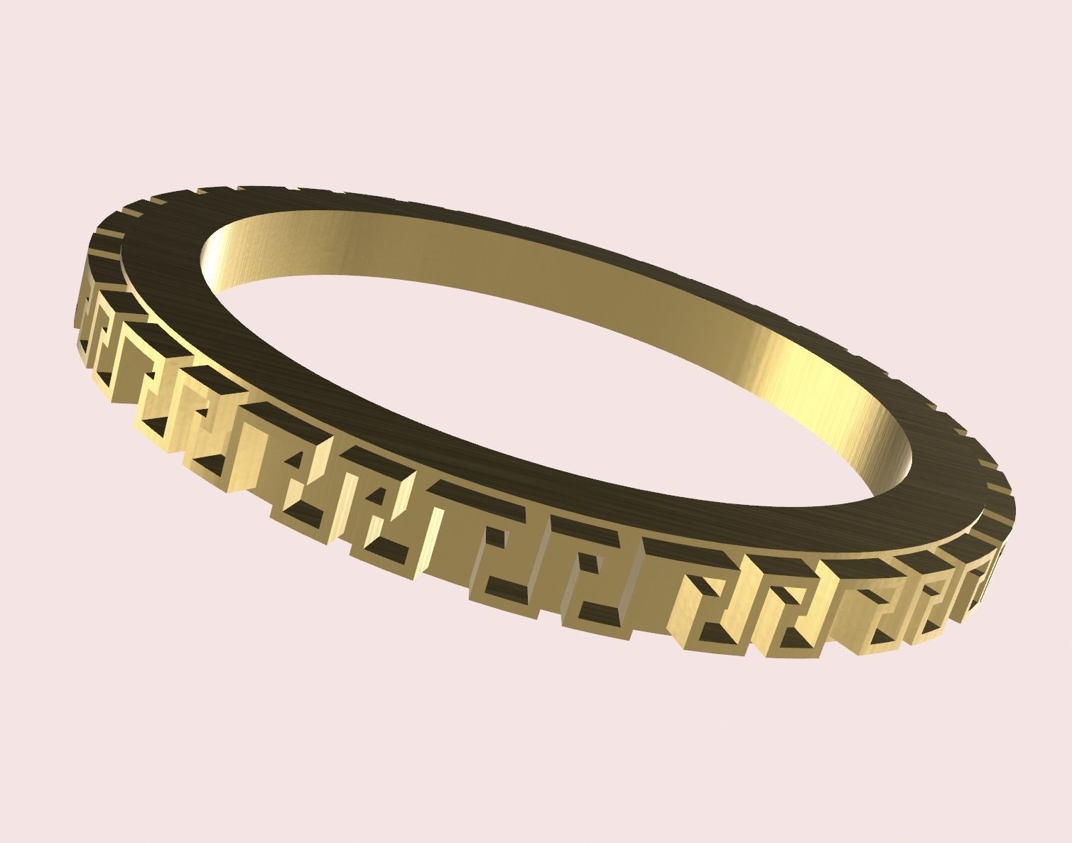 Geometric pattern ring stl 3D print model_12