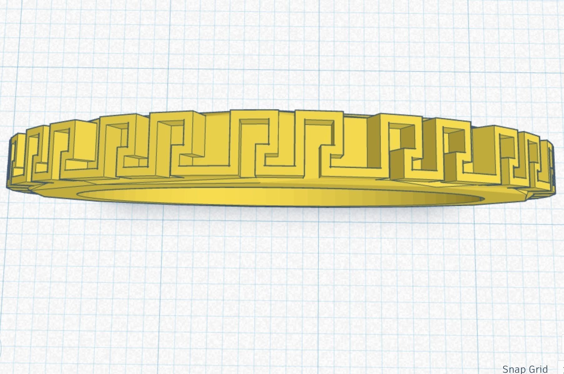 Geometric pattern ring stl 3D print model_1