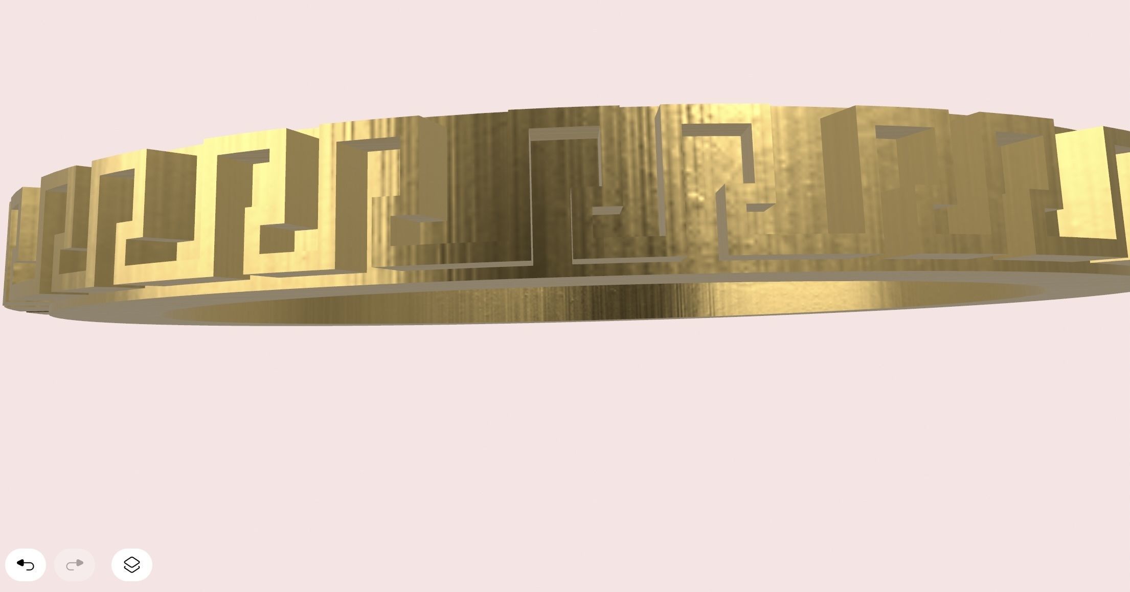 Geometric pattern ring stl 3D print model_4