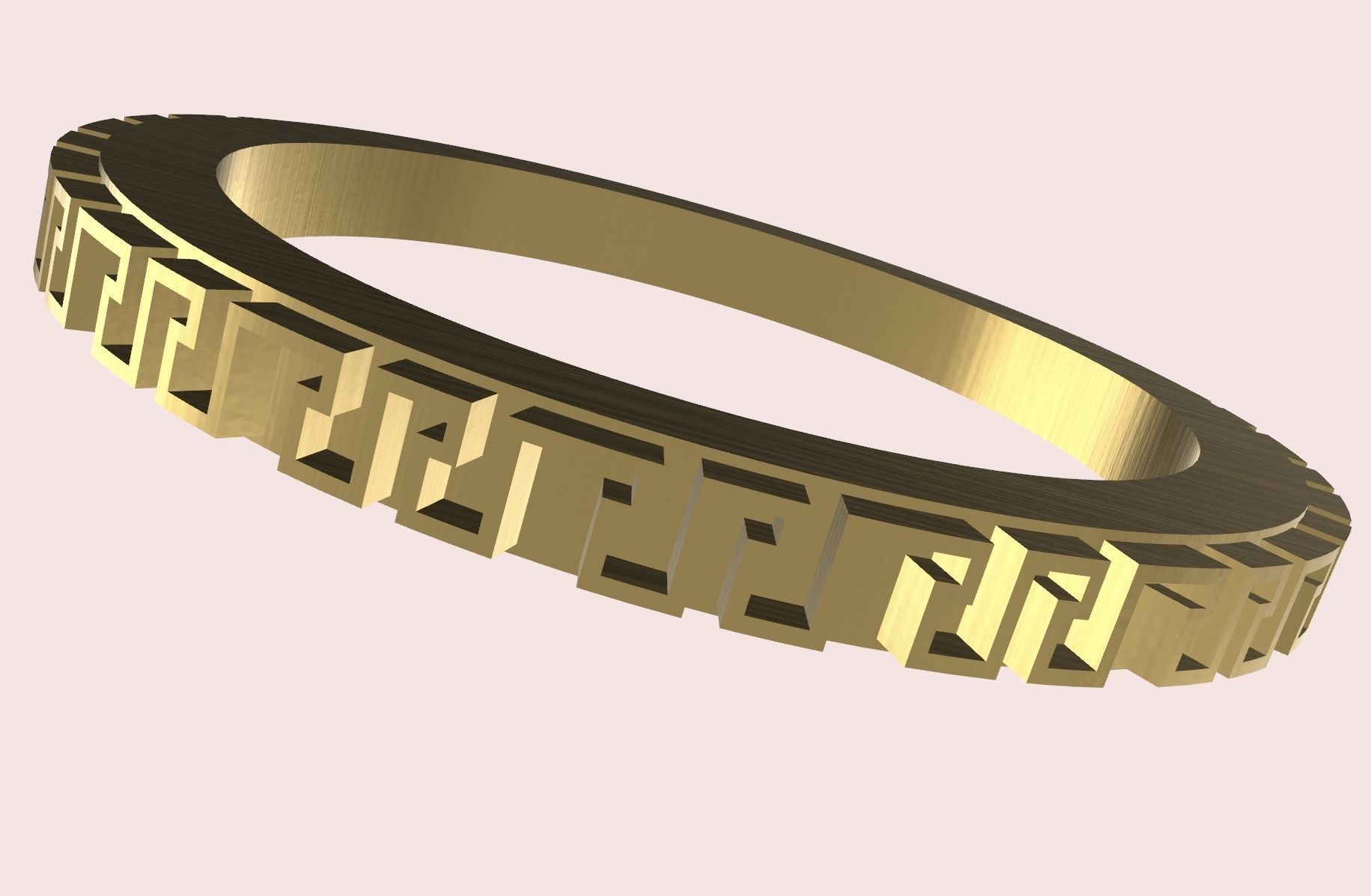 Geometric pattern ring stl 3D print model_13