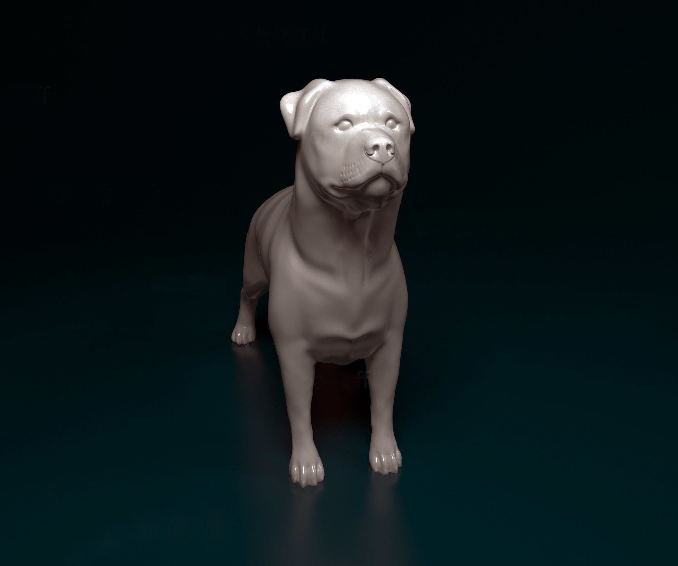 Rottweiler dog 3D print model_1