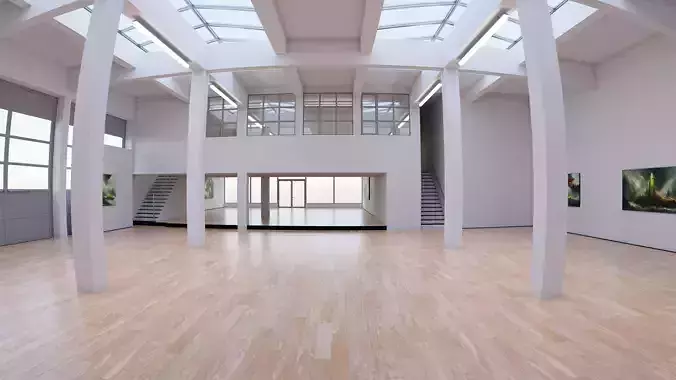 Art Museum Gallery Interior 29 Low-poly 3D model