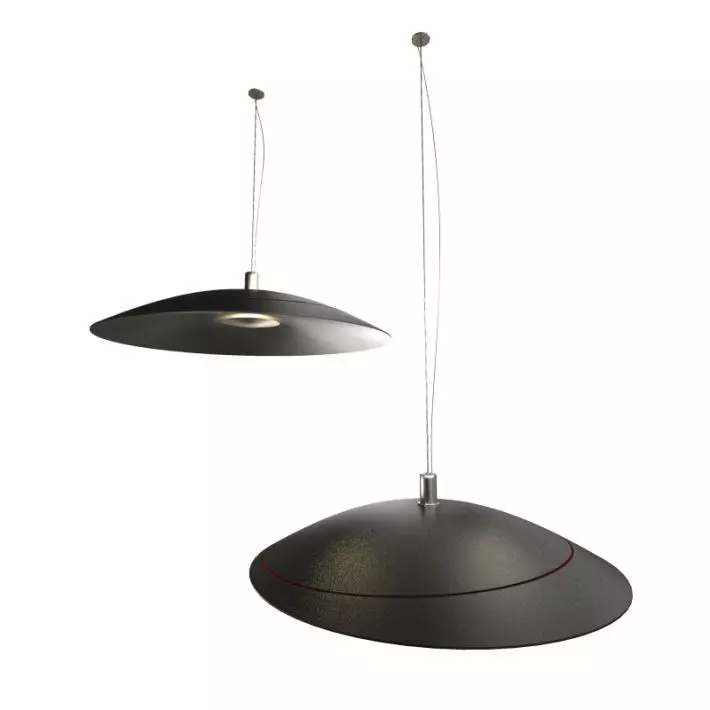 Hanging Gray Restaurant Lamp 3D model_0
