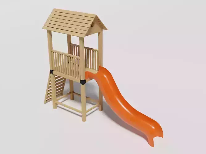 Playground Wooden Slide
