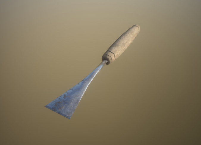Game Ready LP Chisel Carpenter Viking Medieval PBR Low-poly 3D model