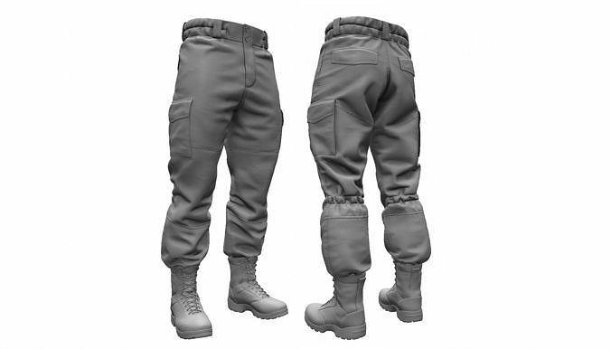 Russian Military Pants Gorka High Poly 3D model