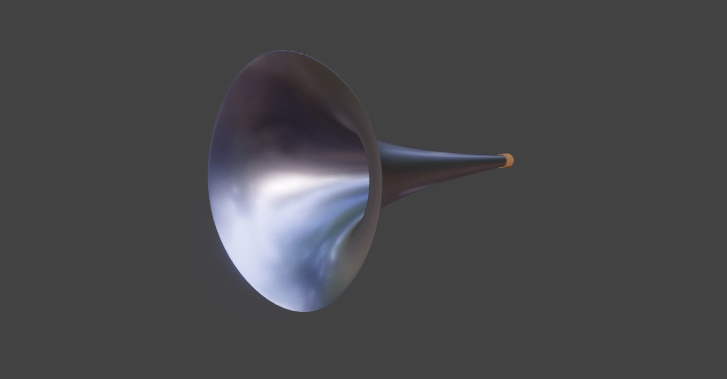 Trumpet Vuvuzela Horn 3D model_4