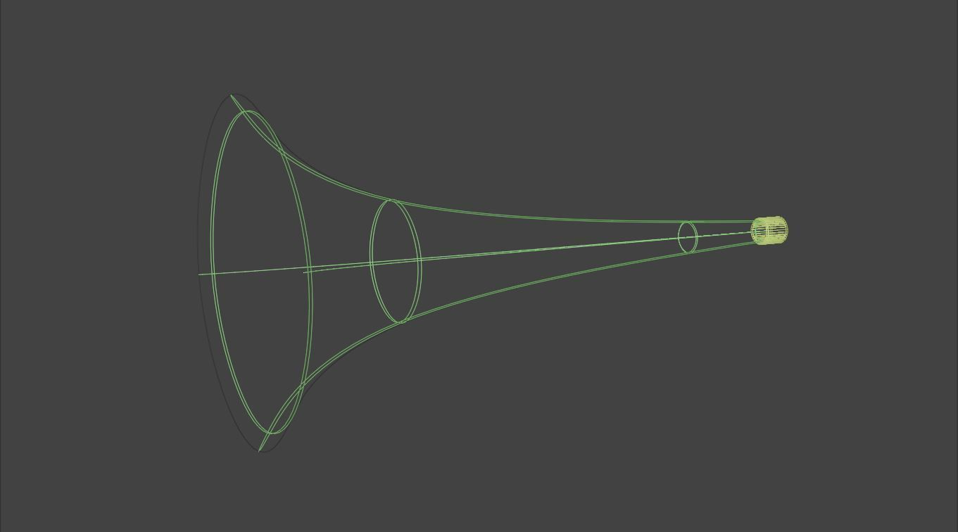 Trumpet Vuvuzela Horn 3D model_3