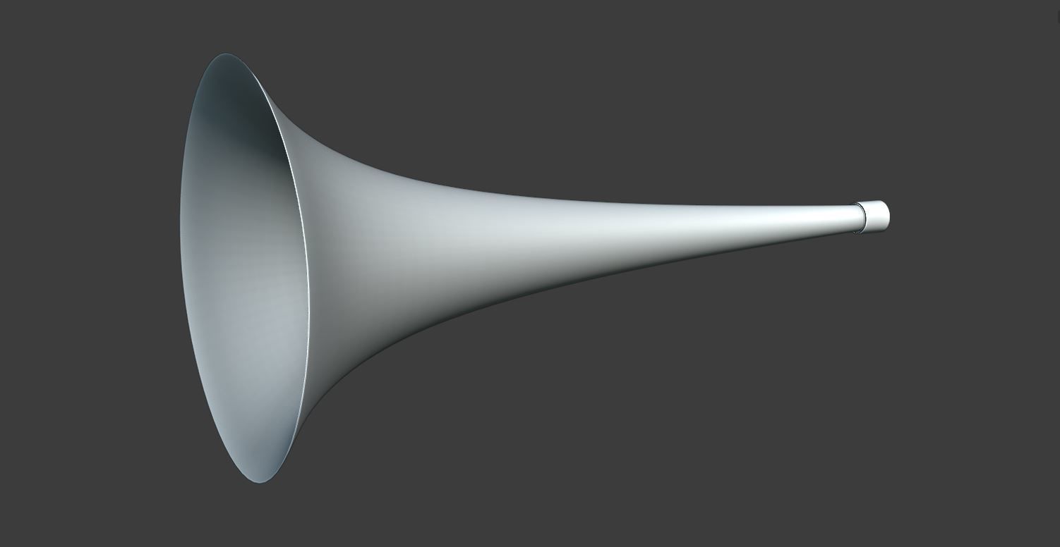 Trumpet Vuvuzela Horn 3D model_1