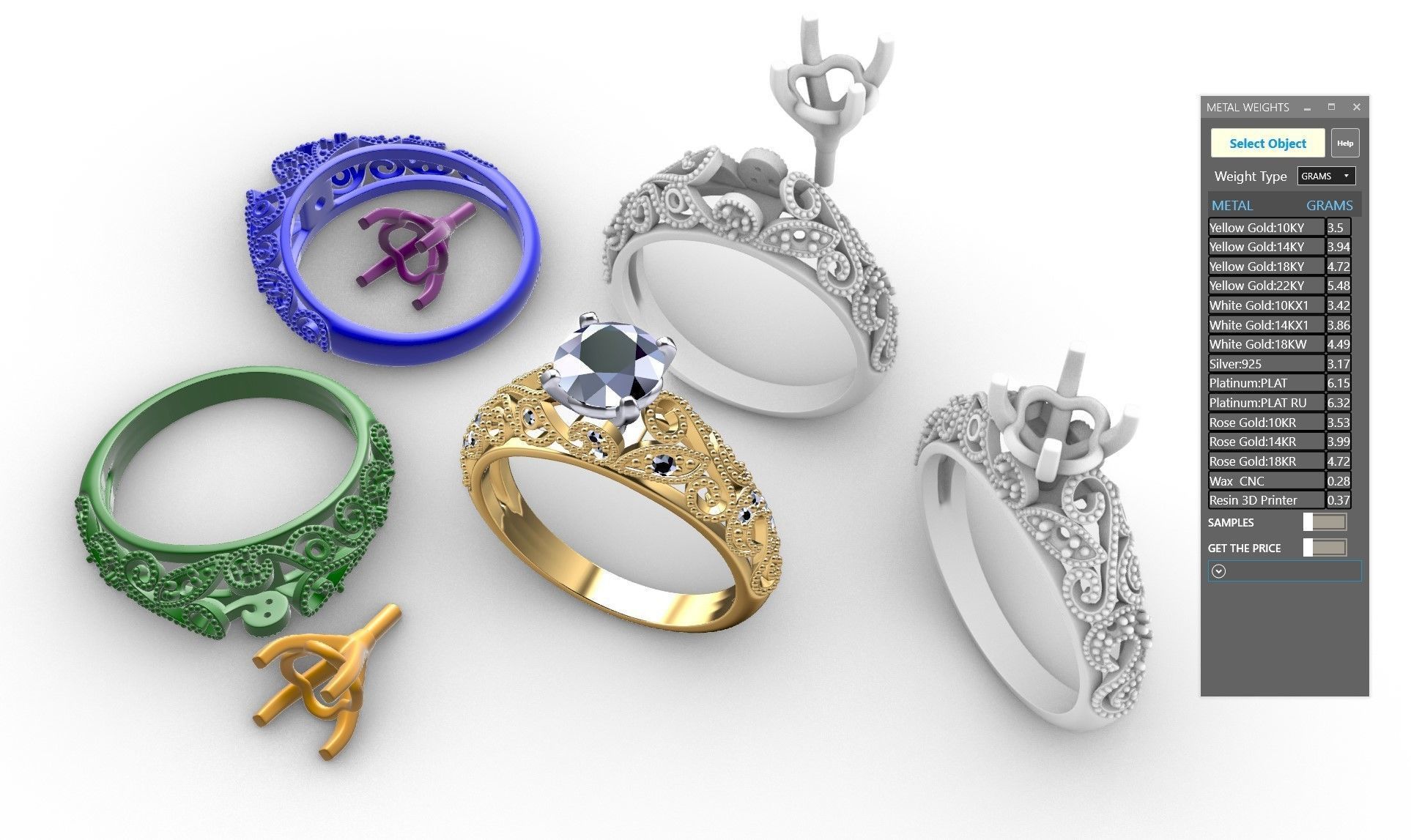 Vintage Diamond Engagement Ring 3D print model_6