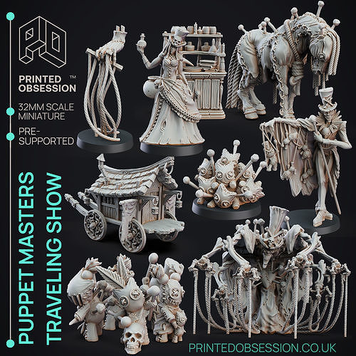 Puppet Masters Show - 12 Model pack - 3d Printable 3D print model