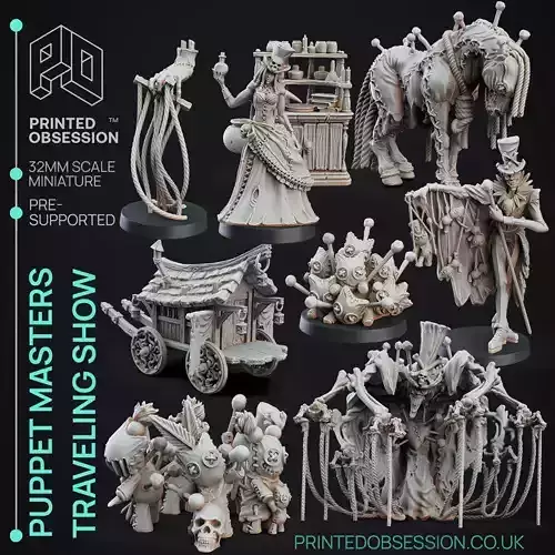 Puppet Masters Show - 12 Model pack - 3d Printable 3D print model