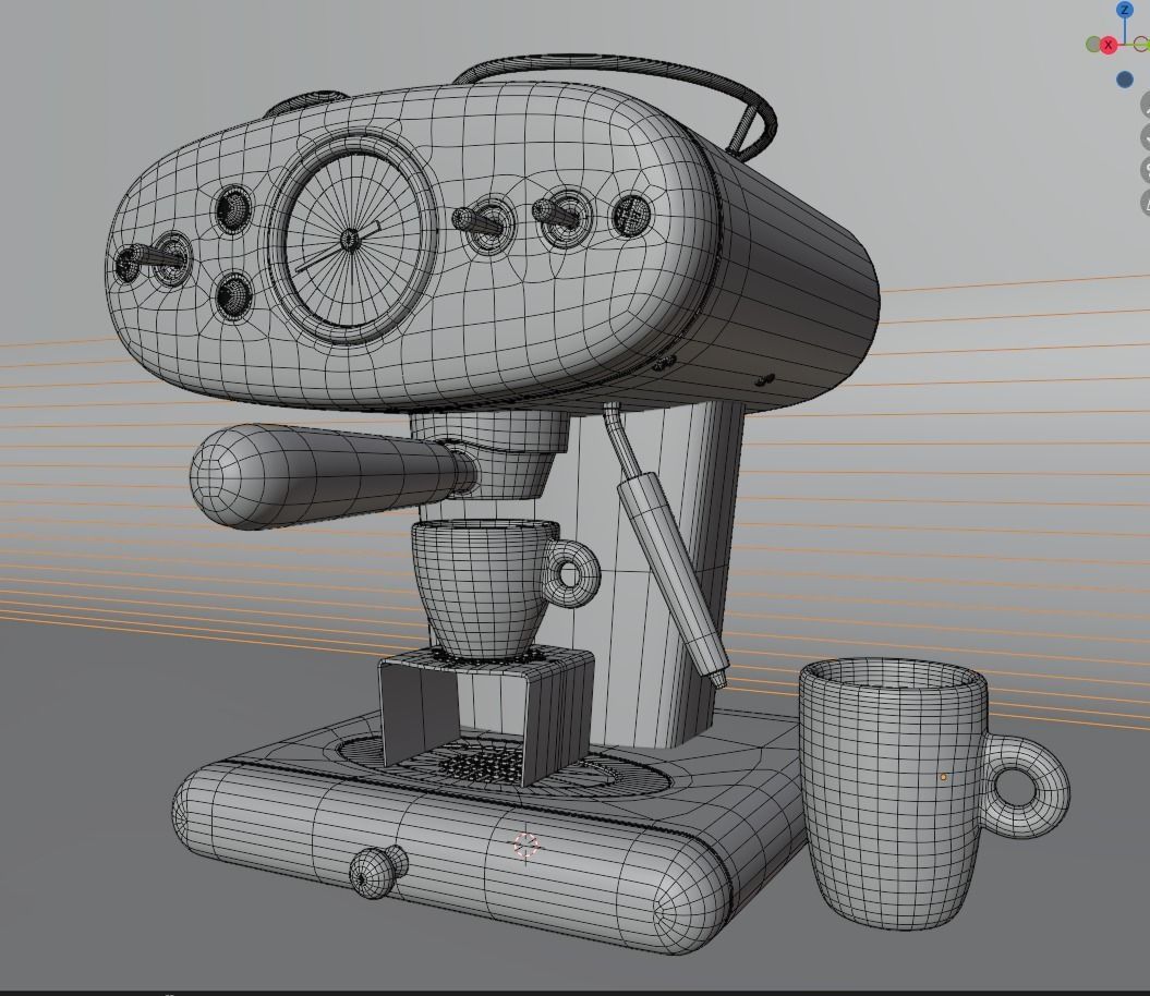 Realistic Espresso Machine 3D model_9