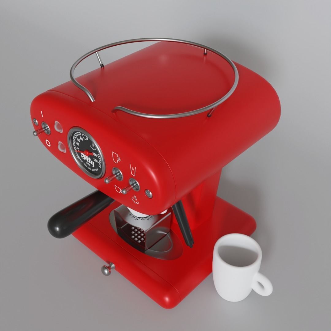 Realistic Espresso Machine 3D model_4