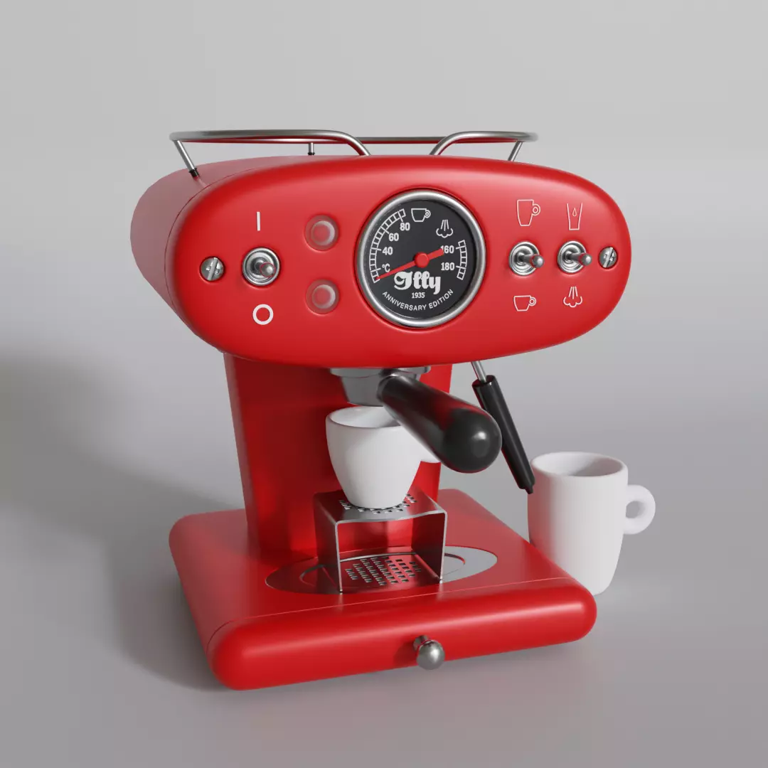 Realistic Espresso Machine 3D model_0