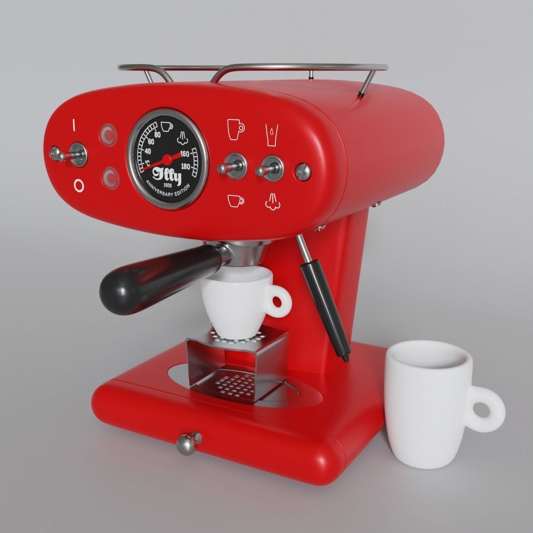 Realistic Espresso Machine 3D model_1